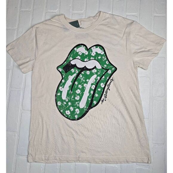 The Rolling Stones Tan Graphic Tee Medium - Picture 1 of 2